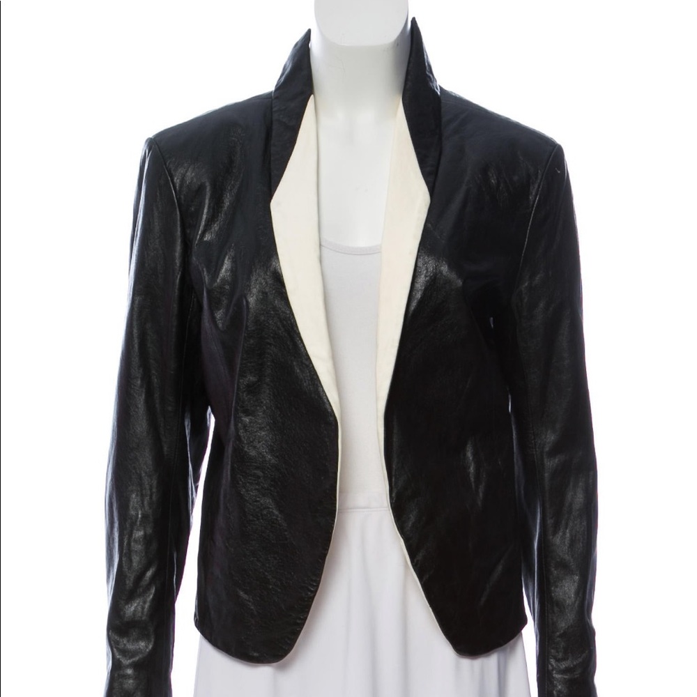 Black Theyskens' Theory leather jacket